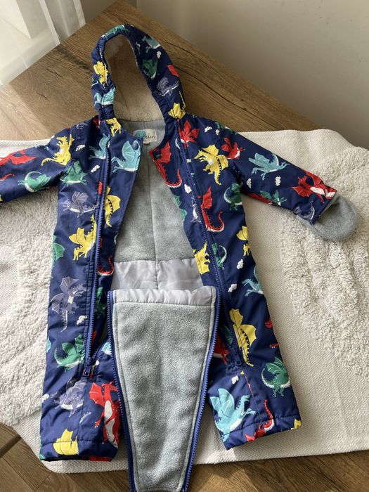 Набір дитячий комбінезон на флісі 9-12 м 74-80 р + шапка і шарф