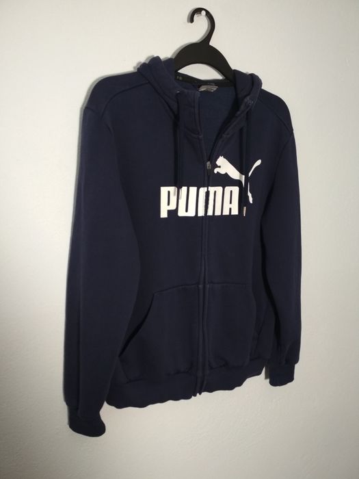 Puma granatowa rozpinana bluza z kapturem unisex M