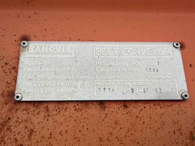 sandvik przenośnik taśmowy do wstecznego podawania kruszywa kruszarce