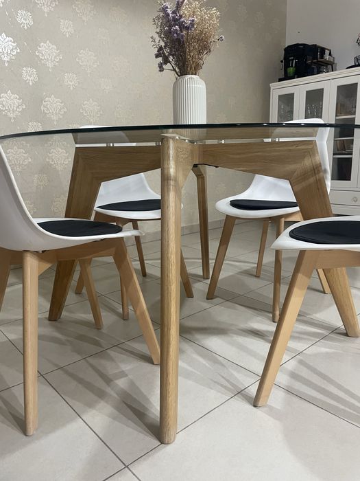Mesa de vidro redonda 130cm