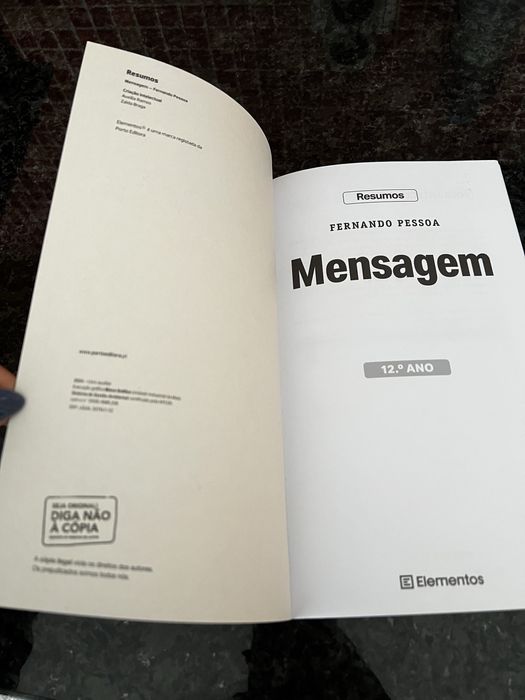 Livro de Apoio ao Estudo “Mensagem”