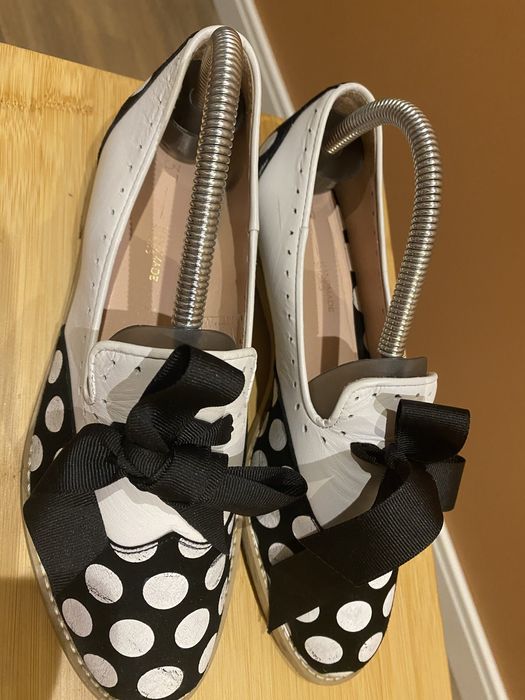 Loft37 L37 mokasyny, polbuty 37 w groszki