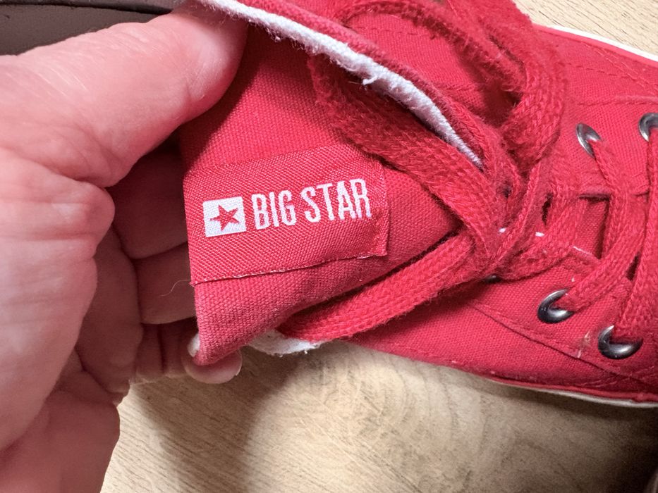 Trampki Big Star 41 /28cm wkł. czerwone damskie tenisówki materiałowe