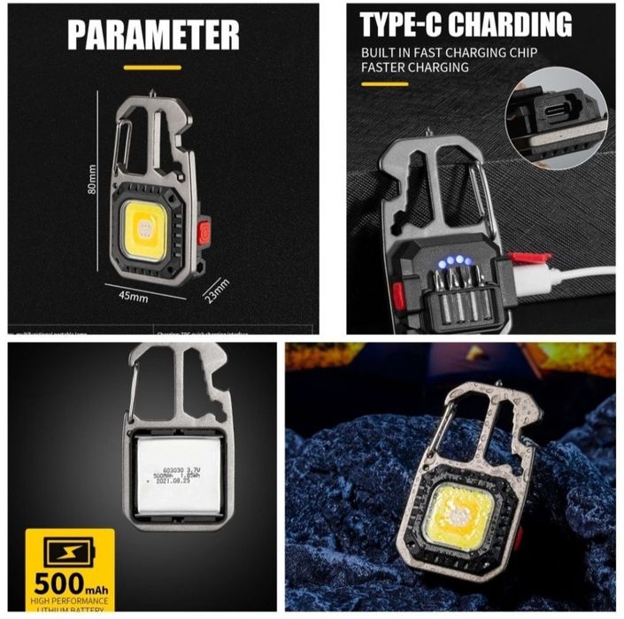 Есть ОПТ.Тактичний фонарик-карабин с красным светом/фонарь мультитул.