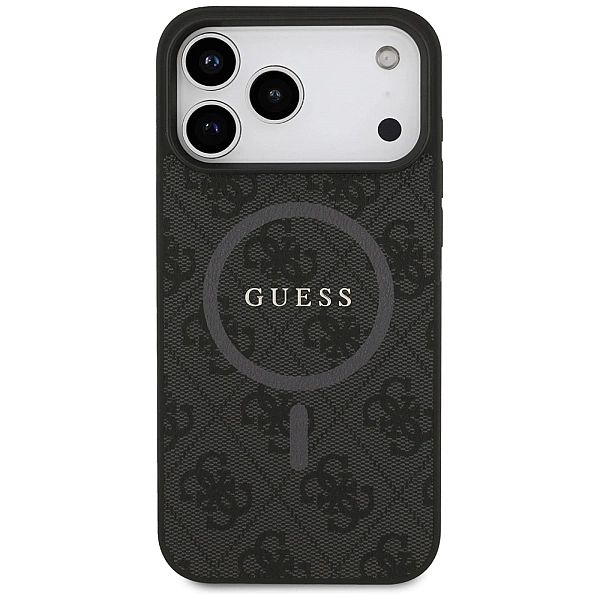 Etui Guess 4G Ring Classic Logo MagSafe do iPhone 17 Pro Max - czarne