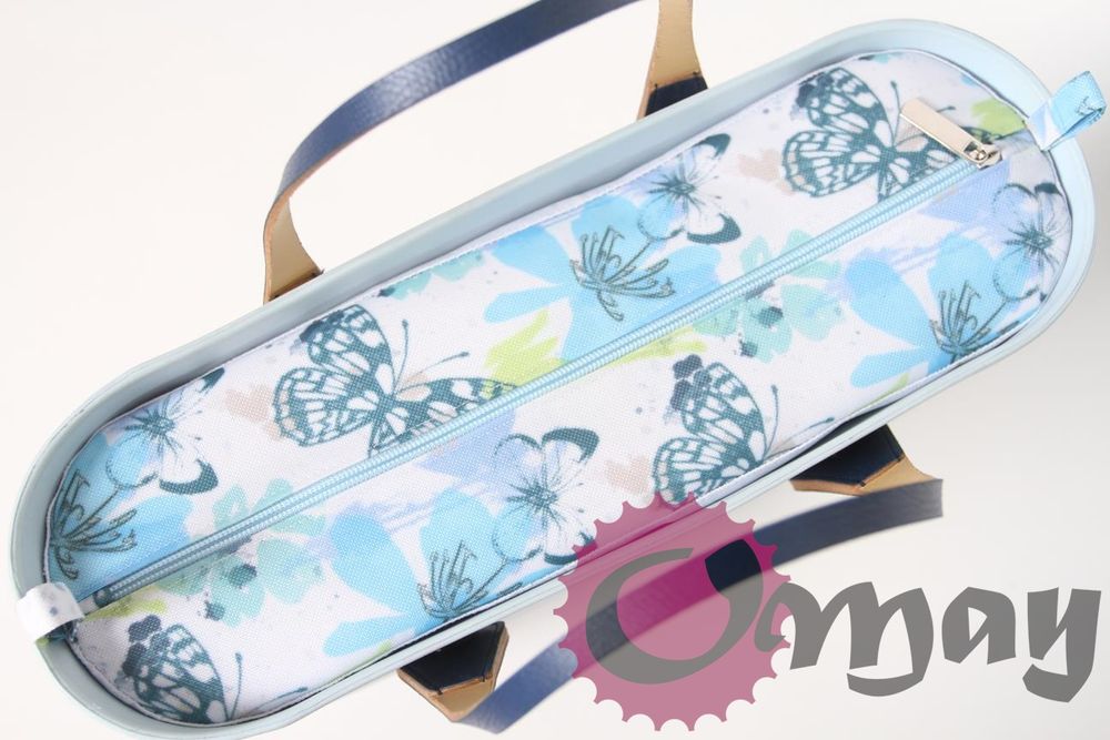 organizer do OBAG STANDARD +OPASKA kwiaty motyle błękit limonka OMAY