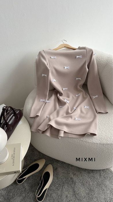 Сукня ангора з бантиками