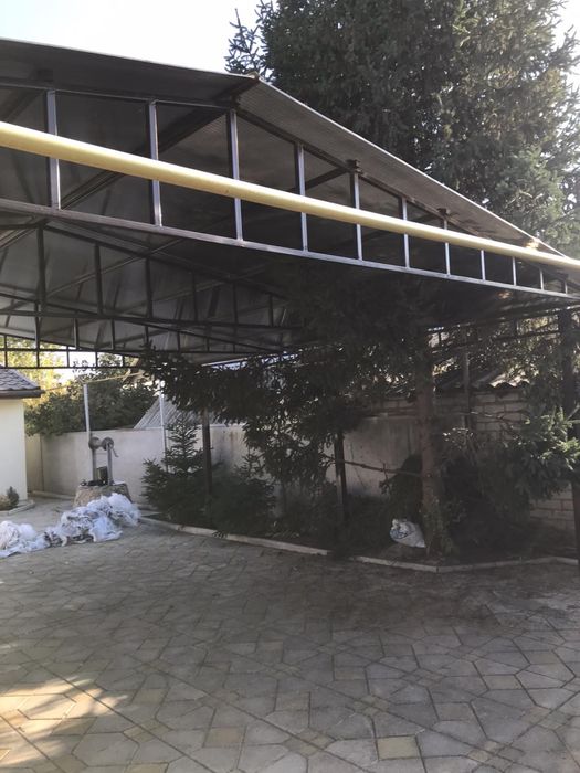 Двускатный навес для авто