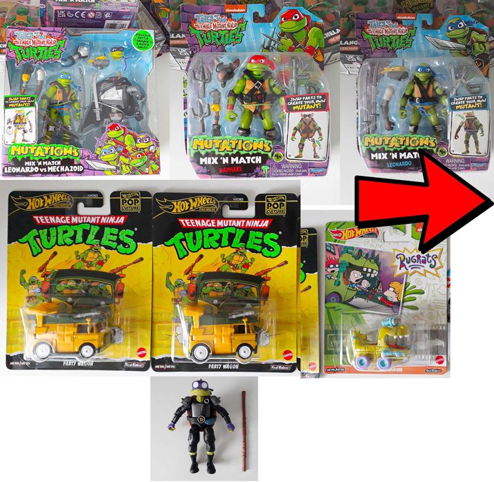 фигурки черепашки ниндзя tmnt hot wheels новые и открытые