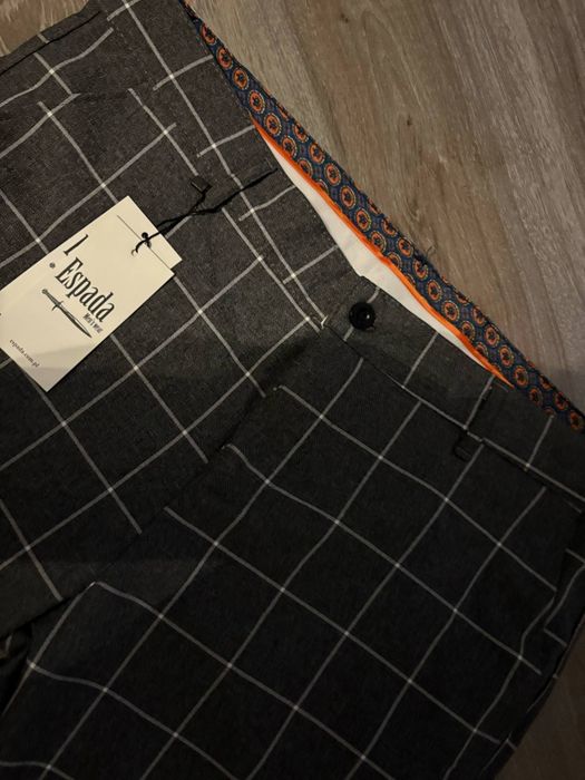 Spodnie męskie eleganckie xxl slim fit