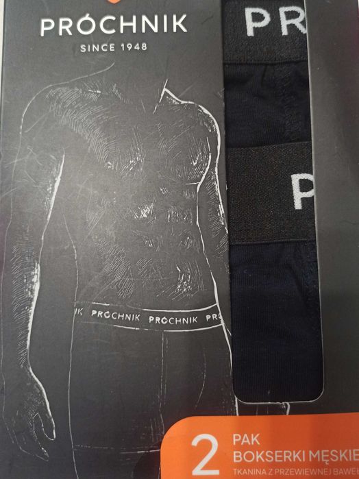 PRÓCHNIK bokserki męskie bawełniane Czarny/Granat lub Czarny Bordo 2 PAK XL