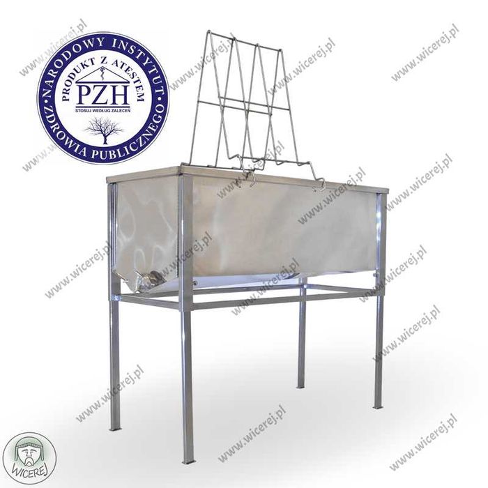Stół do odsklepiania 1m Dadant Wielkopolski Atest PZH Nierdzewny+SITO