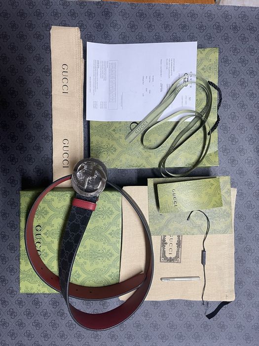 Cinto gucci com todos os acessorios