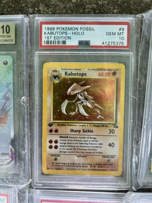 Coleção INGLÊS Pokémon PSA 10 1ª Edição Vintage + Boosters Selados WOTC | Base Set, Jungle, Fossil | Investimento Raro