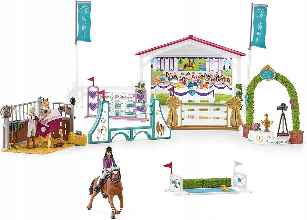 Duży zestaw SCHLEICH 42440  Konie +Akcesoria Zawody Horse Club OKAZJA
