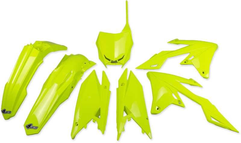 Kit de plásticos UFO amarela néon Suzuki RM-Z250 RMZ450 de  18a22