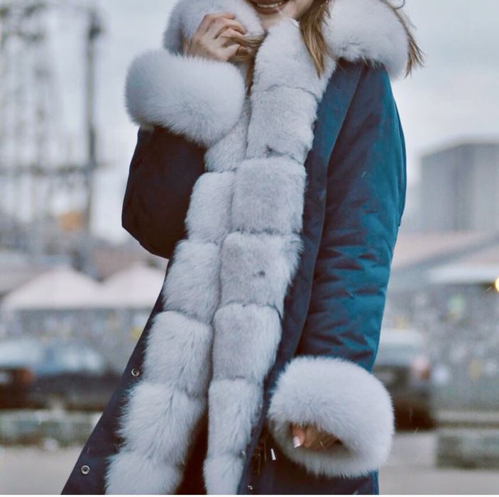 Парка натуральная женская,