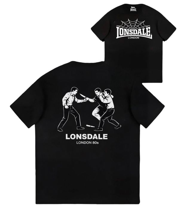 Футболки Lonsdale London Fight Logo черные лонсдейл Новые модели