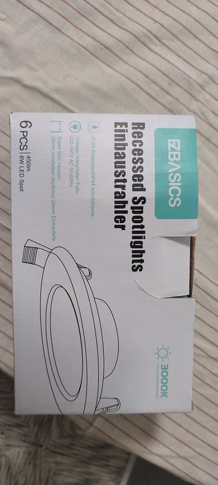 6 Lâmpadas Led Embutidas