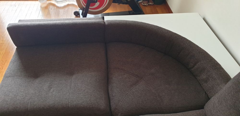 Sofá Castanho com chaise longue