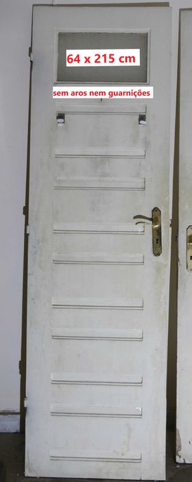 Portas antigas madeira maciça e vidro (com e sem aros / guarnições)