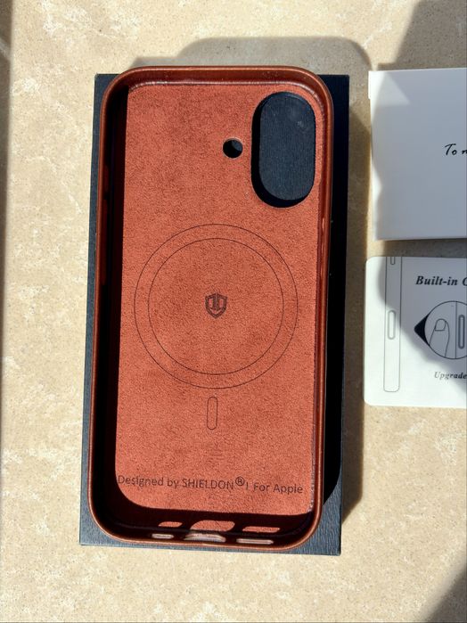 Etui leather case Apple iPhone 17 , skóra naturalna Shieldon