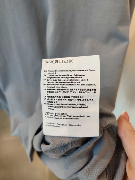 Лонгслів Acne Studios Simple Logo Long Sleeve Dark Grey