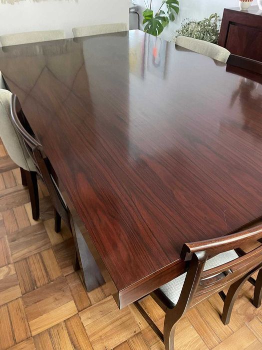 MESA DE JANTAR rectangular em madeira