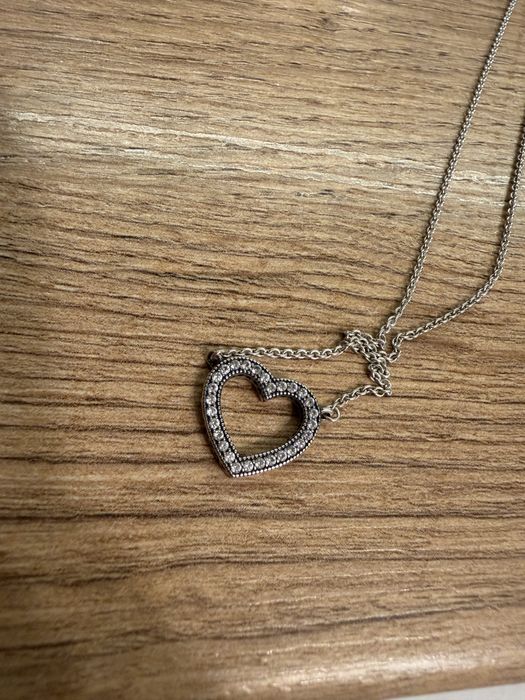 Naszyjnik Pandora serce srebro