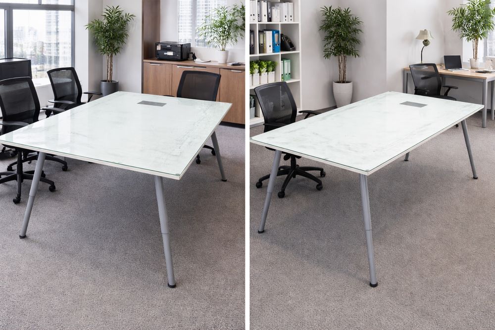 Mesa de Reunião Branca