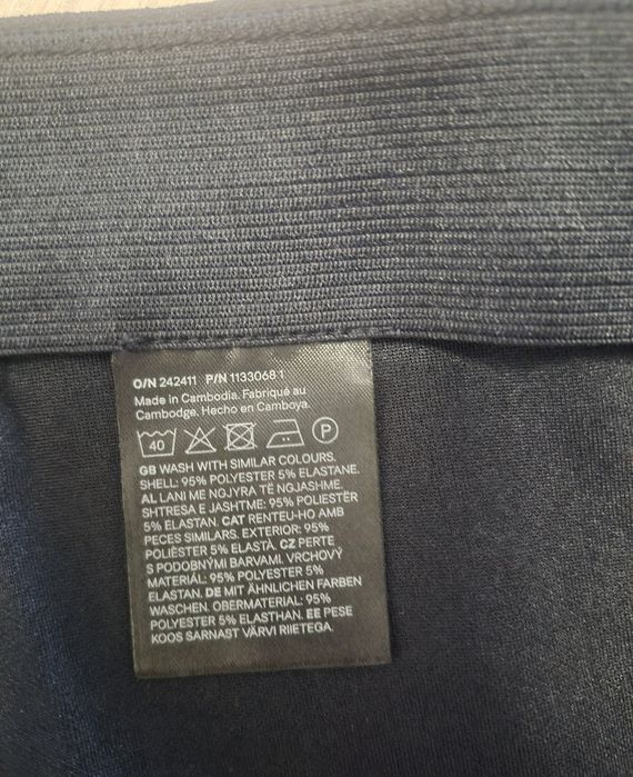 Granatowe szerokie spodnie dżersejowe plussize 56-58 H&M