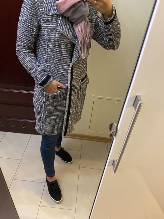 Płaszcz  włoski monnari italy L szary przepiękny