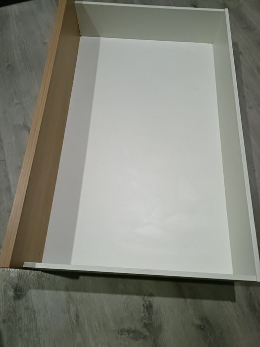 2 gavetas para cama IKEA branco e carvalho