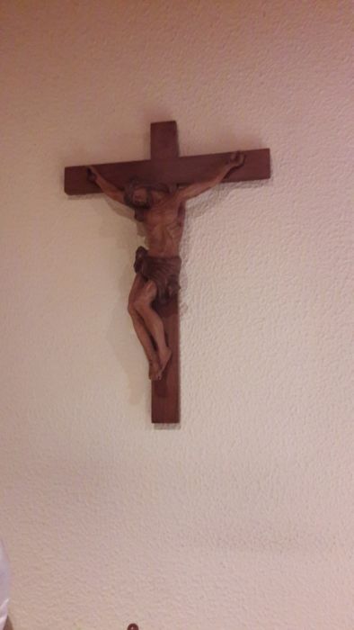 Cruz madeira maciça