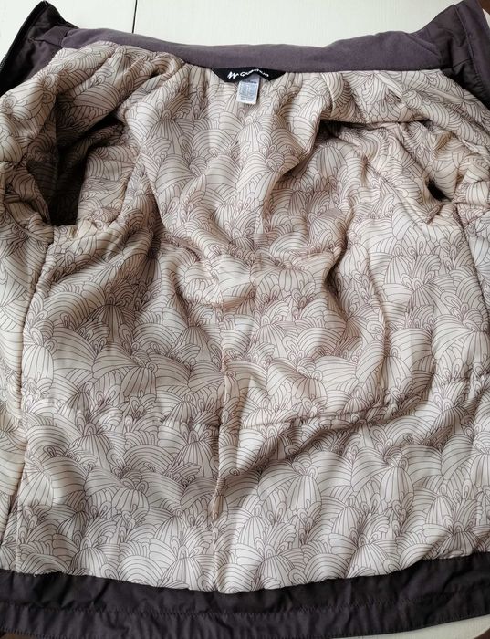 Brązowa kurtka damska z kapturem, Decathlon (Quechua), rozm. 34/36