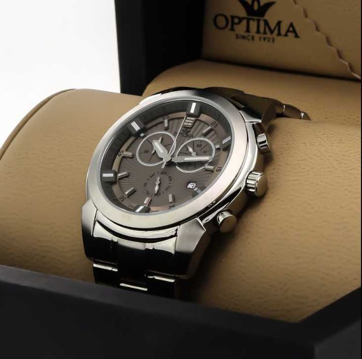 Relógio Suíço Optima - Swiss Chronograph - OSC367-SS-4 - Homem