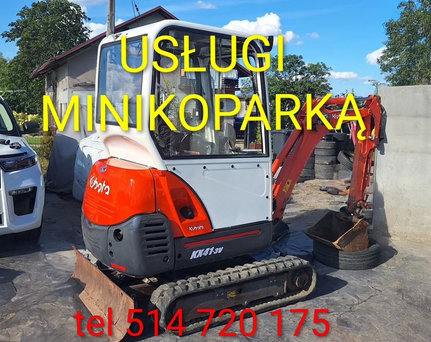 Usługi minikoparką 1,7t