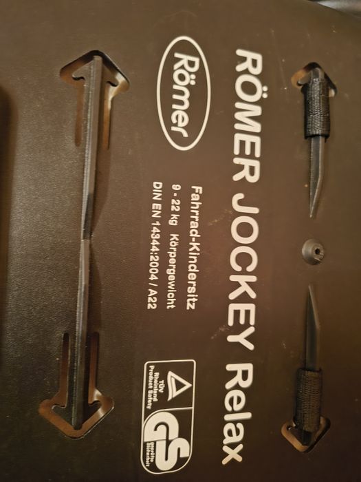 Fotelik rowerowy ROMER JOCKEY Relax do 22 kg, zadbany