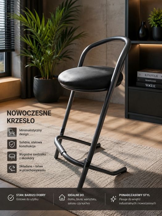 Krzesła barowe / hokery – 2 sztuki