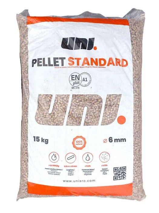 Pellet drzewny "Uni Pellet Standard " EN PLUS A1 Super Jakość 6 mm