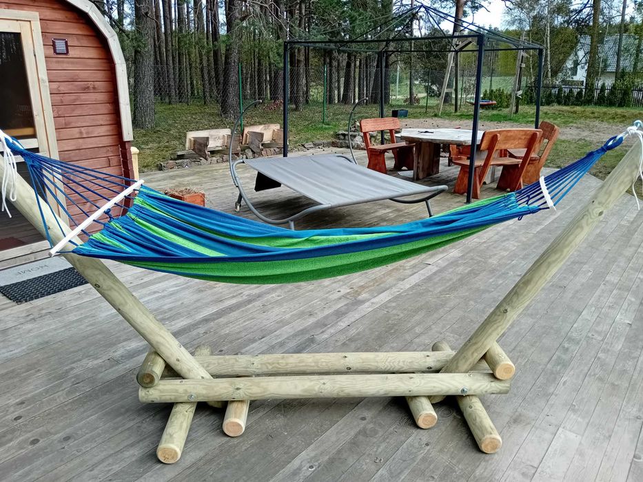 Nowy hamak ogrodowy ,impregnowany