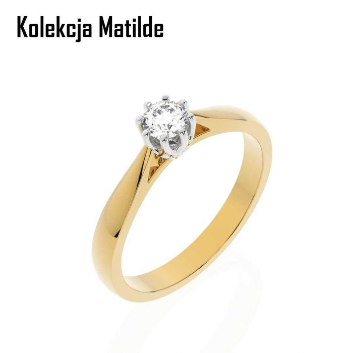 Pierścionek zaręczynowy z Diamentem - SALON JUBILERSKI, DUŻY WYBÓR