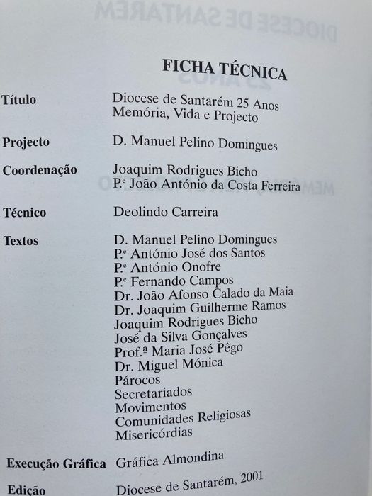 Diocese de Santarém 25 anos Memória  Vida e Projecto