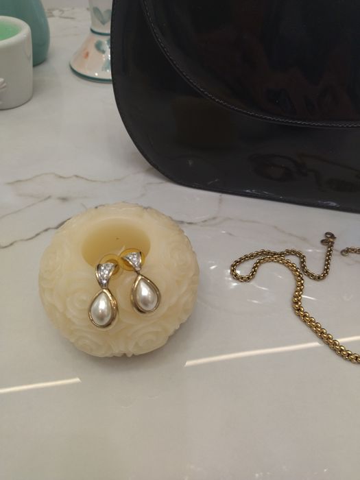 Сережки позолота вінтаж імітація перлин M&S
