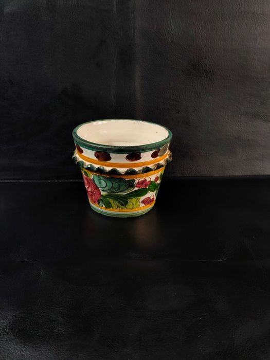 Ceramiczna Doniczka Ręcznie Malowana Włoska