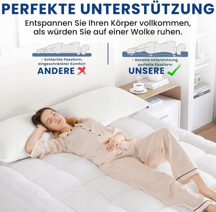 DUANDUAN Materac wierzchni z mikrofibry 140x200cm