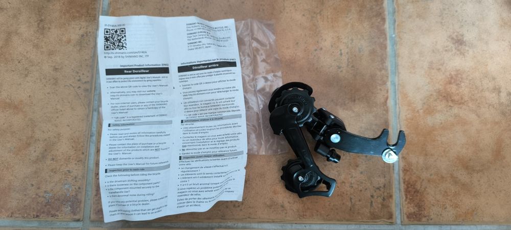 Desviador traseiro Shimano Tourney RD-TY1B