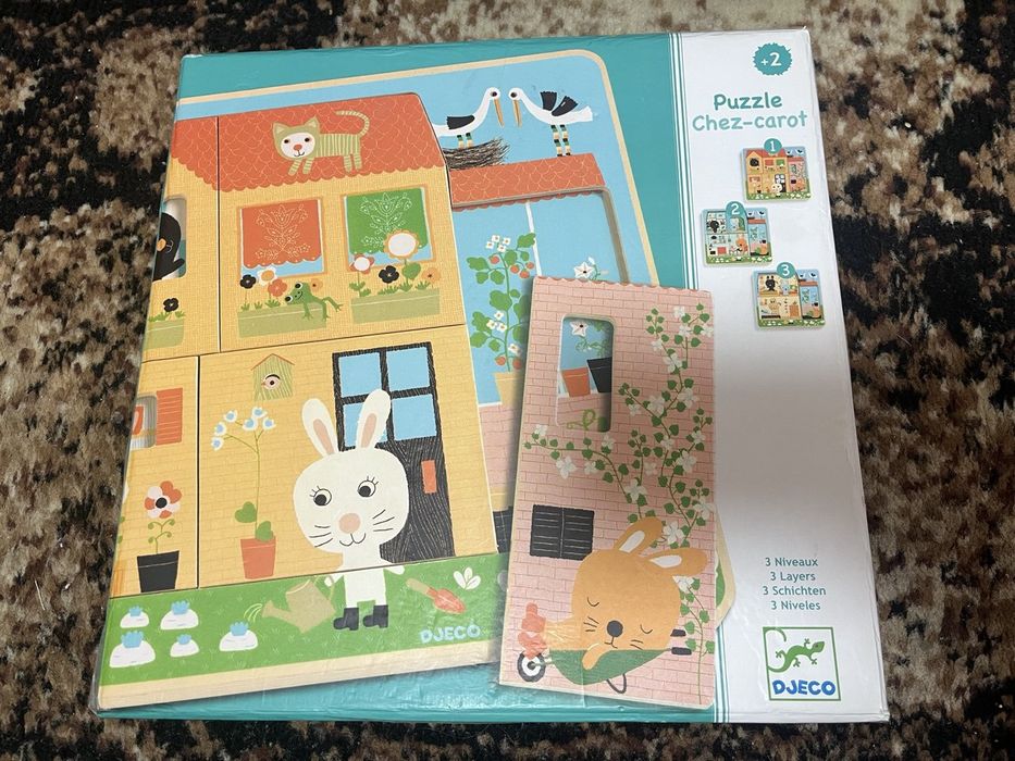 Цікавий , трьох рівневий, деревʼяний пазл. Пазл в ідеальному стані