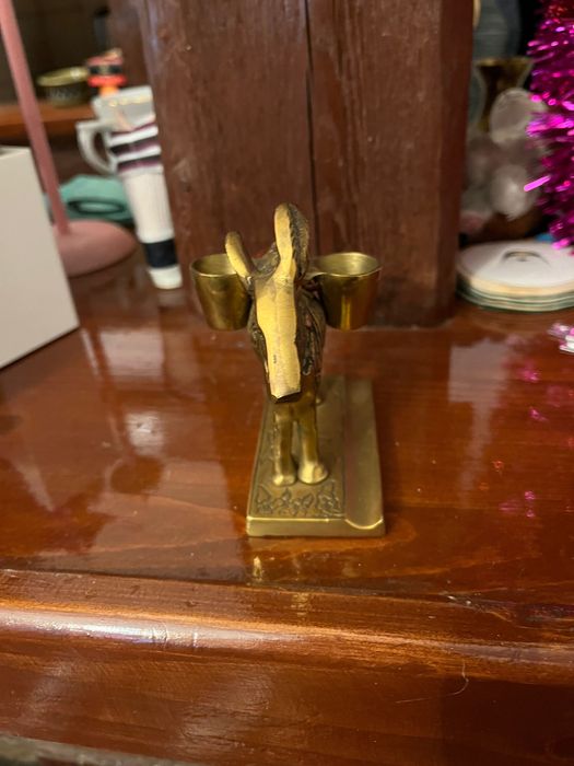 Statuetka osiołka z mosiądzu