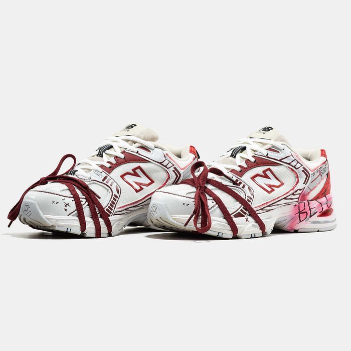 Кросівки New Balance 530 Custom White/Red premium | Кроссовки жіночі